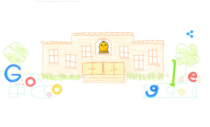 Okulun İlk Günü doodle oldu! Google'dan öğrencilere doodle sürprizi!